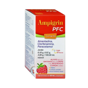 AMPIGRIN PFC (Amantadina/Clorfenamina/Paracetamol) JBE. INFANTIL 0.50-0.02-3.00 G/100 ML. FCO. 60 ML. COLLINS