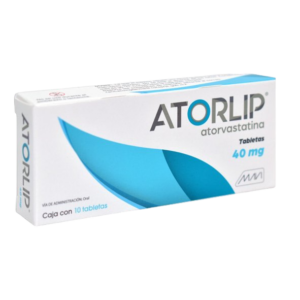 ATORLIP (Atorvastatina) 40 MG.  C/10 TABS. MAVI