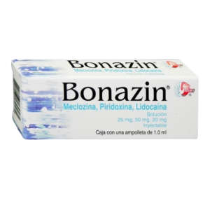 BONAZIN (Meclizina/Piridoxina) SOL. INY. 25-50-20 MG/1 ML. C/1 AMPTA. COLLINS