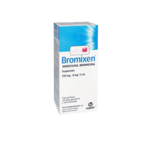 BROMIXEN (Bromhexina+Amoxicilina) 250-8 MG/5 ML. SUSP. FCO. 90 ML. MAVER