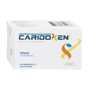 CARIDOXEN (Naproxeno/Carisoprodol) 250/200 MG. C/30 CAPS. MAVI