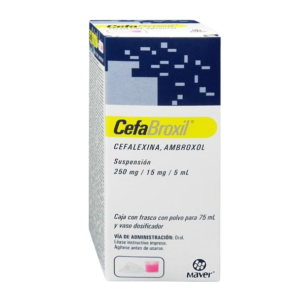 CEFABROXIL (Ambroxol+Cefalexina) 250-15 MG/5 ML. SUSP. FCO. 75 ML. MAVER