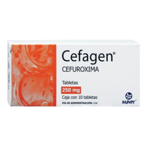 CEFAGEN (cefuroxima) 250 MG. C/10 TABS. MAVER