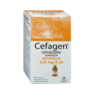 CEFAGEN (cefuroxima)125 MG/5 ML. SUSP. PEDIÁTRICA FCO. 50 ML. MAVER