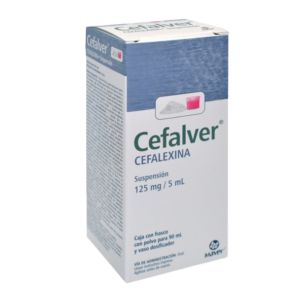 CEFALVER (cefalexina) 125 MG/5 ML. SUSP. FCO. 90 ML. MAVER