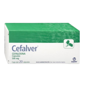 CEFALVER (cefalexina) 500 MG. c/20 CAPS. MAVER