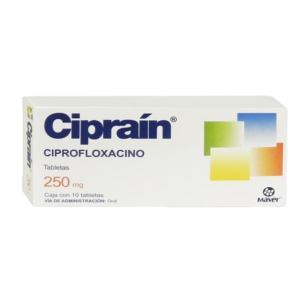 CIPRAIN (ciprofloxacino) 250 MG. C/10 TABS. MAVER