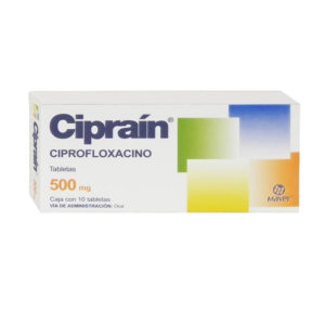 CIPRAIN (ciprofloxacino) 500 MG. C/10 TABS. MAVER