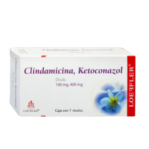 CLINDAMICINA/KETOCONAZOL 100/400 MG. C/7  ÓVULOS LOEFFLER