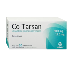 CO-TARSAN (Losartán+Hidroclorotiazida) 50/12.5 MG. C/30 COMPS. MAVER