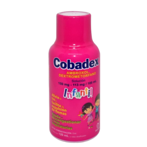 COBADEX SOL. INFANTIL (Dextrometorfano+Ambroxol) 150-113 MG/100 ML. FCO. 120 ML. MAVER