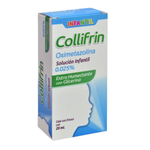 COLLIFRIN SOL. NASAL INFANTIL (Oximetazolina) 0.025% FCO. ATOMIZADOR 20 ML. COLLINS