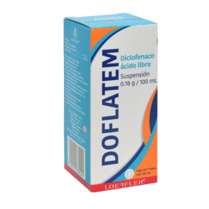 DOFLATEM SUSP. (Diclofenaco ácido libre) 0.18 G/100 ML. FCO. 120 ML. LOEFFLER