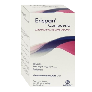 ERISPAN COMPUESTO (Loratadina/Betametasona) SOL. PEDTCA. 100-5 MG/100 ML. FCO. 60 ML. MAVER