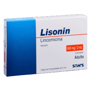 LISONIN (Lincomicina) SOL. INY ADULTO 600 MG/2 ML. C/6 AMPTAS. SONS
