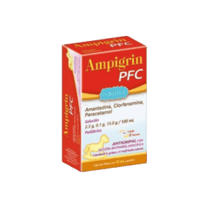 AMPIGRIN PFC (Amantadina/Clorfenamina/Paracetamol) SOL. PED. 2.5-0.1-15.0 G/100 ML. FCO. 30 ML.