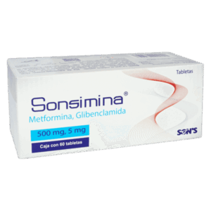 SONSIMINA (Metformina/Glibenclamida) 500/5 MG. C/60 TABS. SONS