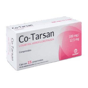 CO-TARSAN (Losartán+Hidroclorotiazida) 100/12.5 MG. C/15 COMPS. MAVER