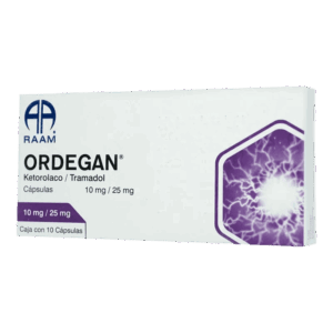 ORDEGAN (Ketorolaco/Tramadol) 10/25 MG. C/10 CAPS. RAAM