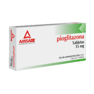 PIOGLITAZONA 15 MG. C/7 TABS. AMSA