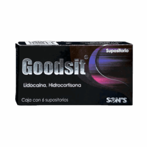 GOODSIT (Lidocaína/Hidrocortisona) 60/5 MG. C/6 SUPOSITORIOS SONS