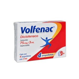 VOLFENAC (Diclofenaco Sódico) SOL. INY. 75 MG/3 ML. C/4 AMPTAS. COLLINS