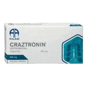 CRAZTRONIN (Azitromicina) 500 MG. C/4 TABS. RAAM