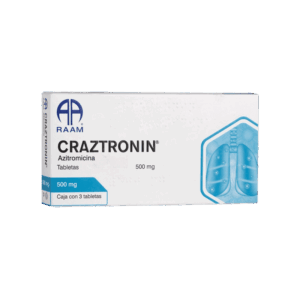 CRAZTRONIN (Azitromicina) 500 MG. C/3 TABS. RAAM