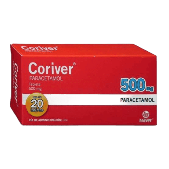 CORIVER (Paracetamol) 500 MG. C/20 TABS. MAVER