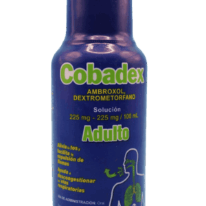 COBADEX SOL. ADULTO (Dextrometorfano+Ambroxol) FCO. 120 ML. 225-225 MG/100 ML. MAVER
