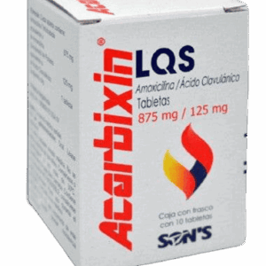 ACARBIXIN LQS (Amoxicilina,Ácido Clavulánico) 875/125 MG. C/10 TABS. SONS