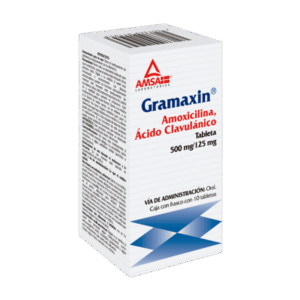 GRAMAXIN (Amoxicilina, Ácido Clavulánico) 500/125 MG. C/12 TABS AMSA