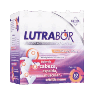 LUTRABOR (Ácido Acetilsalicílico/Cafeína) 850/65 MG. CAJA C/10 SOBS. POLVO ULTRA