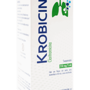 KROBICIN SUSP. (Claritromicina) 250 MG/5 ML. FCO. 60 ML. MAVI