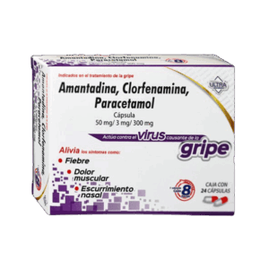 AMANTADINA/CLORFENAMINA/PARACETAMOL. 50/3/300 MG. C/24 CAPS. ULTRA