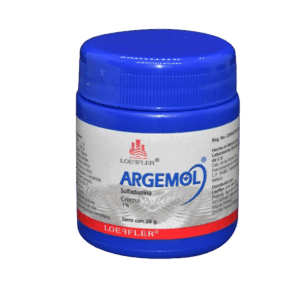 ARGEMOL CREMA (Sulfadiazina de plata) TARRO C/28 G. 1 G. LOEFFLER