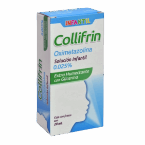 COLLIFRIN SOL. NASAL INFANTIL (Oximetazolina) 0.025% FCO. ATOMIZADOR 20 ML. COLLINS