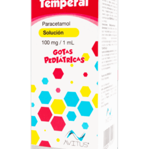 TEMPERAL SOL. PEDTCA. (Paracetamol) 100 MG/1 ML. FCO. GOTERO 30 ML. AVITUS