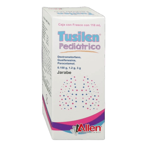 TUSILEN PEDTCO JARABE (Dextrometorfano/Guaifenesina/Paracetamol) 0.150-1.2-3.0 G/100 G. FCO. 118 ML. AVITUS