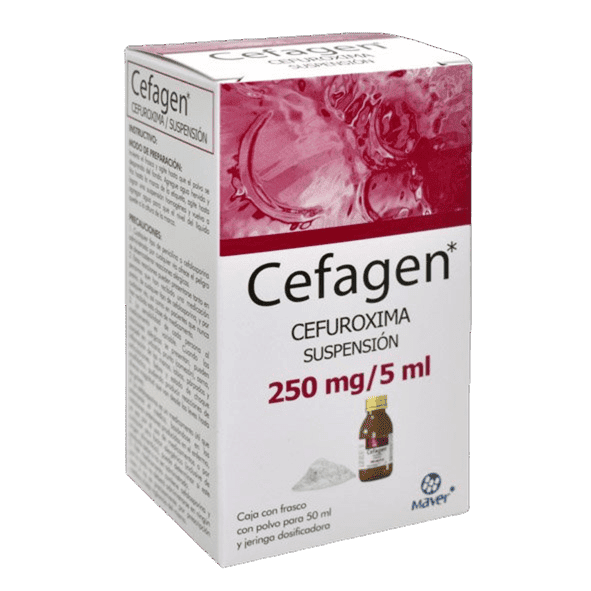 CEFAGEN (cefuroxima) 250 MG/5 ML. SUSP. FCO. 50 ML. MAVER