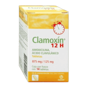 CLAMOXIN (Amoxicilina+Ácido Clavulánico) 875/125 MG. 12H C/14 TABS. MAVER