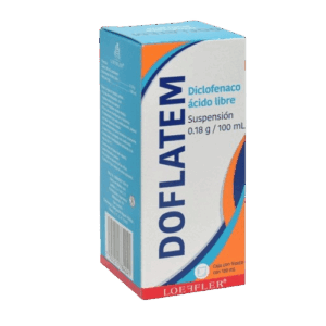 DOFLATEM SUSP. (Diclofenaco ácido libre) 0.18 G/100 ML. FCO. 120 ML. LOEFFLER