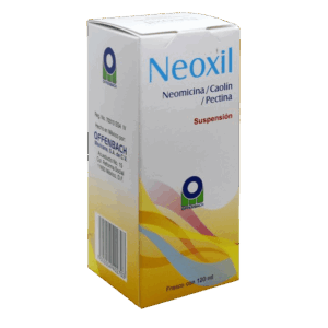 NEOXIL (Neomicina/Caolín/Pectina) SUSP. 0.710-20.0-1.0 G/100 ML. FCO. 120 ML. OFFENBACH