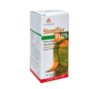 STOMFFLER PLUS ( Metronidazol/Diyodohidroxiquinoleína) SUSP. 2.5-2.0 G/100 ML. FCO. 120 ML. LOEFFLER