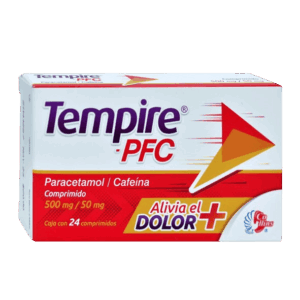 TEMPIRE-PFC (Paracetamol/Cafeína) 500/50 MG. C/24 COMPS. COLLINS