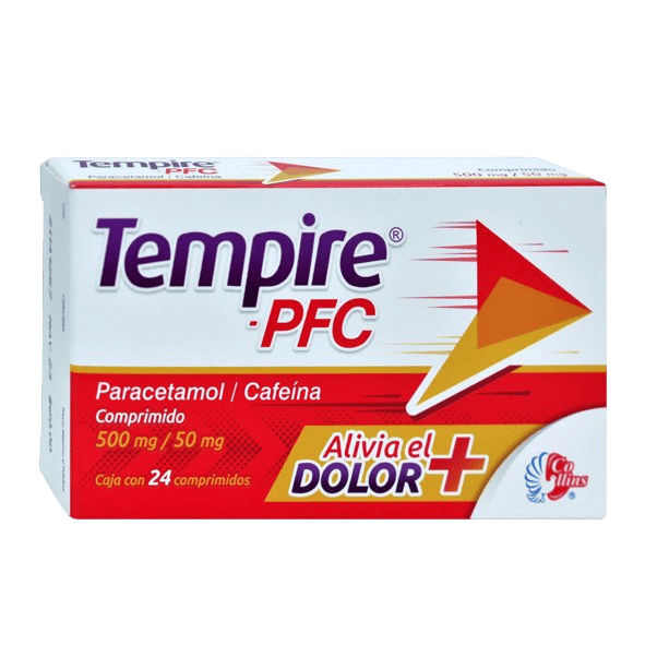 TEMPIRE-PFC (Paracetamol/Cafeína) 500/50 MG. C/24 COMPS. COLLINS