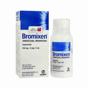 BROMIXEN (Bromhexina+Amoxicilina) 250-8 MG/5 ML. SUSP. FCO. 90 ML. MAVER