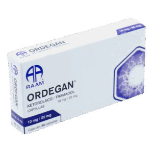 ORDEGAN (Ketorolaco/Tramadol) 10/25 MG. C/30 CAPS. RAAM