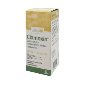 CLAMOXIN (Amoxicilina+Ácido Clavulánico) 125-31.25 MG/5 ML. SUSP. FCO. 60 ML. MAVER