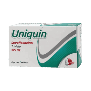 UNIQUIN (Levofloxacino) 500 MG. C/7 TABS. COLLINS